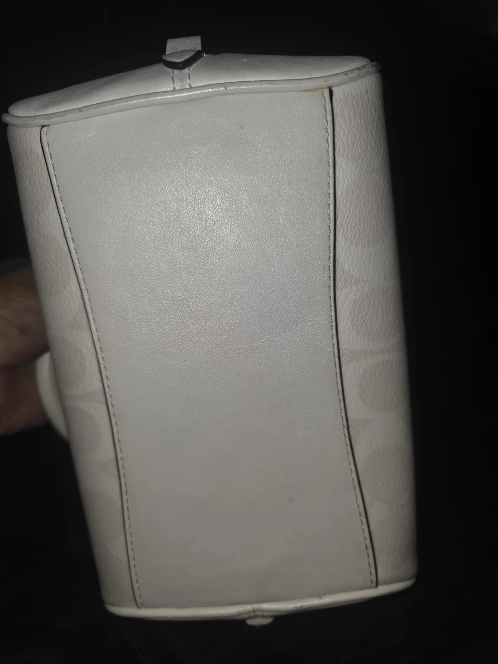 Coach Sydney Satchel Glaxier White Signature Dome Satchel Bag Purse